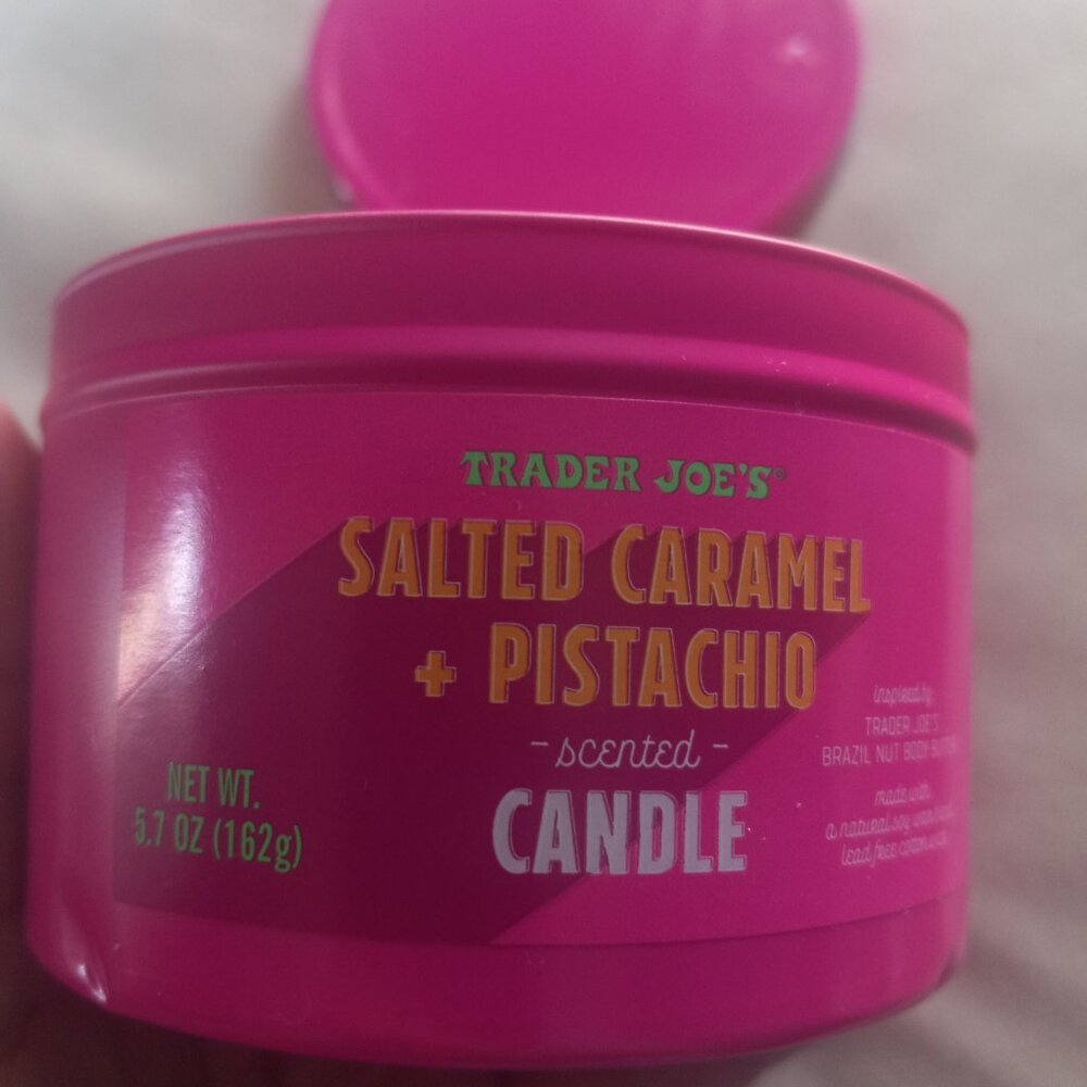 Trader Joes Salted Caramel and Pistachio Candle (Discontinue) - Picture 3 of 3